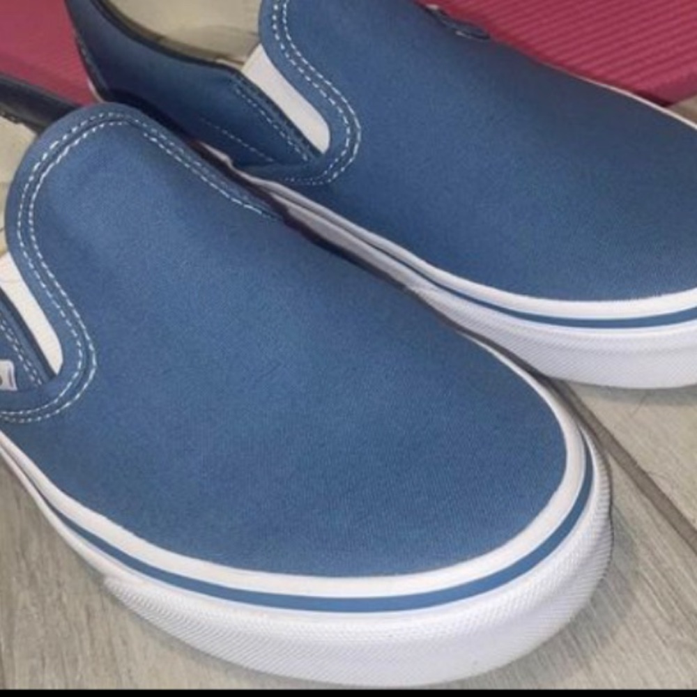 Blue Vans shoes, vans, blue, sneakers